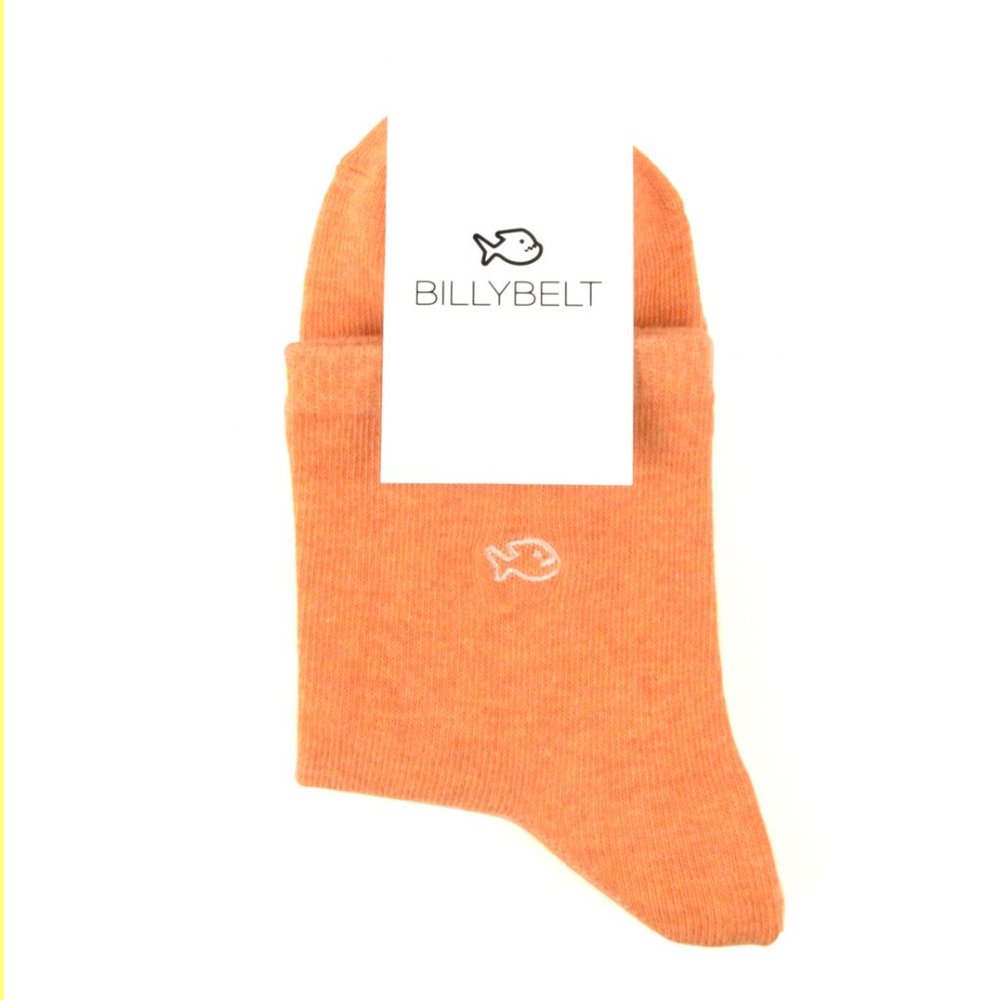 Women's Cotton Mottled Orange Socks